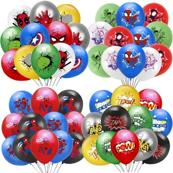 12-инчов набор от латексови балони супергерой на Марвел, Avengers, спайдърмен, Хълк, рожден ден за момчета, украса за парти в чест на рождения ден, детски играчки за душ