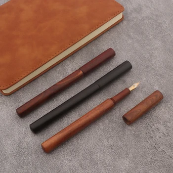 Луксозна писалка от дърво 220 в, офис и ученически принадлежности в стил дървена пресовано, мастило химикалки за писане, нов безплатен индивидуален лого