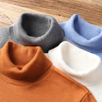 2022 Новият есенно-зимния мъжки топъл пуловер с висока воротом, висококачествен и модерен случайни удобен пуловер, дебел пуловер, мъжки марка