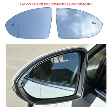 Лявото на Дясното Крило на Задния огледала с подгряване, Предупредително за Сляпа зона, Стъкло за VW Gti Golf MK7 2014-2019 E-Golf 2014-2019 5G0857521 5G0857522