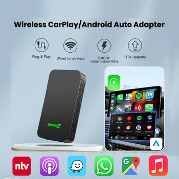 Авто 2air Apple CarPlay Мини Безжичен Адаптер Android USB Автоматичен Ключ 2 в 1 за Toyota, Mazda, Nissan, Citroen, Audi Benz Ford Kia