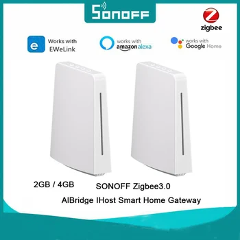 SONOFF IHost Smart Home Hub AIBridge Zigbee Портал Matter Хъб Частен Локален сървър, Съвместим С устройства, Wi-Fi LAN Open API