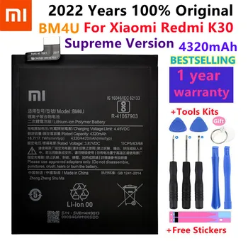 100% Оригинална Батерия на Мобилен Телефон 4320 ма BM4U За Xiaomi Redmi K30 по-висока Версия BM4U Smart Phone Battery Безплатни Инструменти