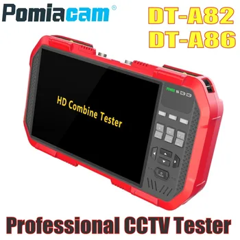Професионален тестер за видеонаблюдение Монитор DT-A86 A82 7 Инча H. 265 4K ПР TVI CVI AHD CVBS Тестер Камера TDR Мултицет Лазерен Измерител на мощност