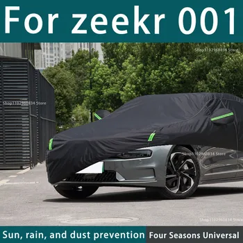 За Zeekr001 210T Пълни Автомобилни Седалките Външна UV Защита От Слънцето Прах, Дъжд, Сняг Защитен Automobile Калъф Auto Черен Калъф