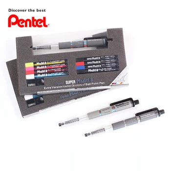 Японски набор от цветни моливи, Pentel Multi + 8, многофункционална дръжка, ръчно рисувани специално за писма, гладка 2.0 мм