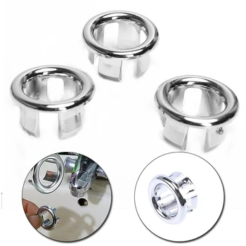 3 бр., висококачествена пластмасов пръстен за преливане на мивка в баня, аксесоари за мивки, кръгла кухненска сливная капак, капак, за да се включи в банята