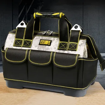 Куфар за работни инструменти, водоустойчива чанта-органайзер за инструменти на многофункционални инструменти, преносими чанти за монтаж инструменти, електроматериали, куфар за инструменти
