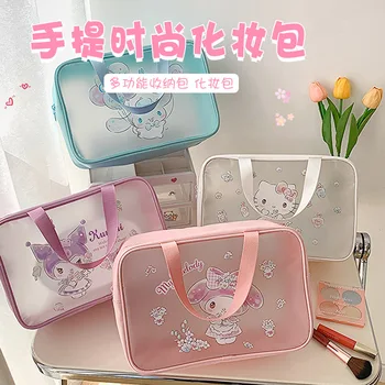 Модни косметичка Sanrio от PVC Cinnamoroll, косметичка, скъпа чанта Kuromi, водоустойчива плажна чанта с шарките на 