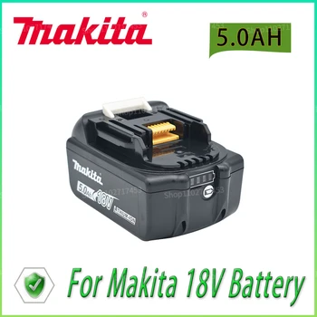 100% оригинална акумулаторна батерия електроинструменти Makita 18V 5.0 Ah с led литиево-йонна батерия заместител на LXT BL1860B BL1860 BL1850