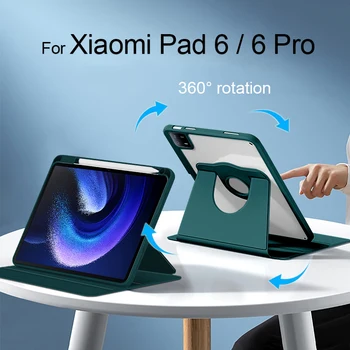 въртящ се на 360 ° Калъф За Xiaomi Pad 6 Pro MiPad 6 2023 Калъф-поставка за Mi Pad 6 Pro MiPad6 11 