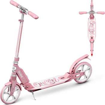 Скутер Big Wheel Фантастичен Розово Big Wheel скутер с волана до 41 инча за деца, юноши и възрастни - 4 Нива на регулиране