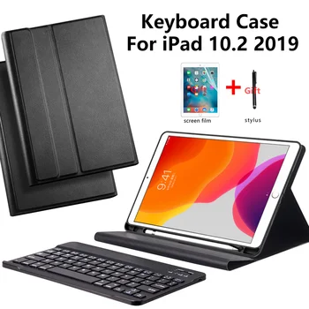 Защитен калъф за клавиатура на iPad на 7-то поколение 10,2 инча 2019, калъф за клавиатура на таблета funda capa за iPad 7 с притежател на молив