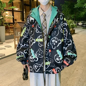 Солнцезащитная яке с цип, палта в стил хип-хоп, новата пролетно-есенна мода експлозивна мъжки hoody с качулка, солнцезащитная ветровка