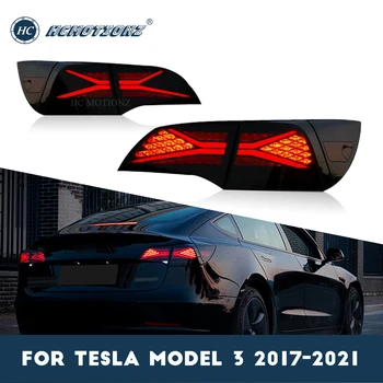 HCMOTIONZ Задните светлини за Tesla, модел 3 Модел Y 2017 2018 2019 2020 2021 Анимация стартиране на задните светлини на колата в събирането на задните светлини