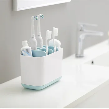 Кутия за четка за зъби, държач за паста за зъби е козметична четка за бръснене, стойка за електрическа четка за зъби рафтове за съхранение на аксесоари за баня кутия