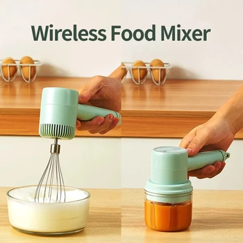 Нов безжичен портативен електрически миксер за приготвяне на храна, ръчен пасатор, 3 скорости, мощен миксер за тесто, взбивалка за яйца, ръчни кухненски инструменти