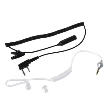 2-за контакт микрофон слушалки ПР с въздушна акустична тръба 3.5 мм за слушалки Baofeng UV-5R 888s