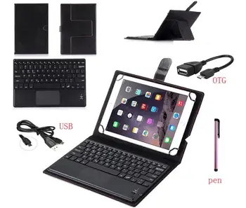 Магнит Фолио Безжична Bluetooth Клавиатура Калъф За Microsoft Surface Go 10 инча Таблети Коренно Изкуствена Кожа Клавиатура + дръжка