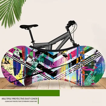 Защитен калъф за наем, калъф за гуми серия Графити, прахоустойчив и слънцезащитен калъф за гума за планински велосипеди