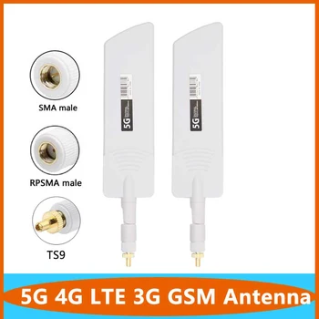 Широколентова антена на рутера 5G и 4G LTE 3G GSM TS9 SMA за мъже, външна антена Omni WiFi безжична мрежова карта с висока печалба