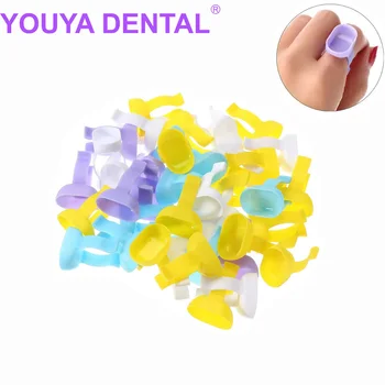 100 бр. стоматологичен за еднократна употреба удобна пластмасова купа за отпечатъци, чаша за смесване на цимент на прах, клас избелване на зъбите при зъболекар, лабораторни инструменти