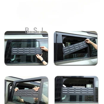 За Land Rover Defender 110 130 2020-2023 Алуминиеви черни вентилационни отвори задната врата на колата, отвори, щори, декоративни капаци, автомобилни аксесоари