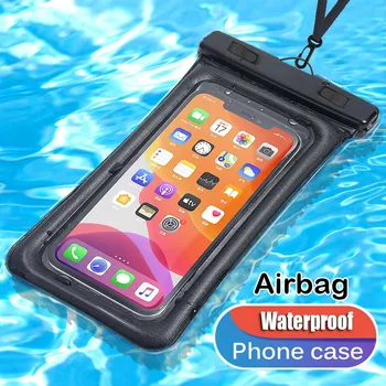 10шт IP68 въздушна възглавница за Водоустойчив калъф за телефон Водоустойчива чанта за плуване калъф за iPhone 13 12 11 14 Pro Max X XS Samsung S22 Huawei, Xiaomi