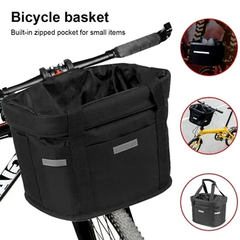 Кошница за велосипед на волана, сгъваема предна рама, чанта за пазаруване, пътуване, туризъм, домашни любимци, планинско колоездене на открито, велосипедна чанта