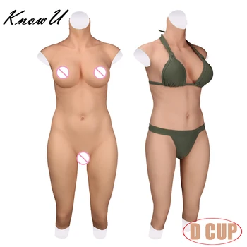 KnowU модернизиран бодикит с чаша D, силикон в гърдите, изкуствени цици, без масло, до половината от дължината, за cosplay травестит-травестит