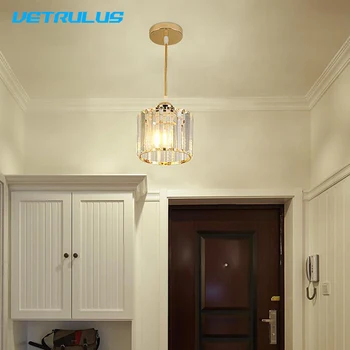 Модерен кристална окачен лампа за хранене, лесна коридорная полилей, тавана лампа на отвора на вратата, окачена лампа в съблекалнята