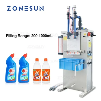 Машина за дозиране на агресивни течности ZS-YTCR2 с 2 дюзи ZONESUN Промишлена Напълно Пневматична Бутилка за спиртохимических продукти ZS-YTCR2
