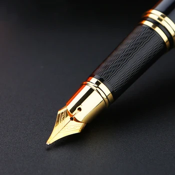 Picasso 917 Метална писалка с иридиевым връх 0,5 мм, черна със златен /сребърен клипс, чернильная писалка за писане, офис, бизнес