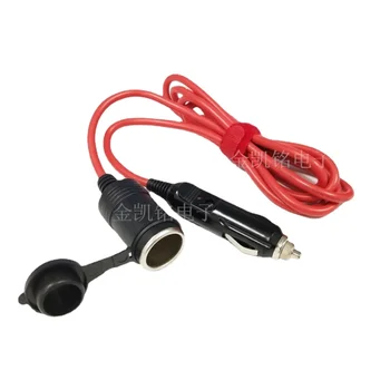 Удлинительный кабел за Запалката на автомобил 15A - Дебел Меден проводник - зарядно за Кола 12V24V с пылезащитным калъф - Червен - 3,6 м
