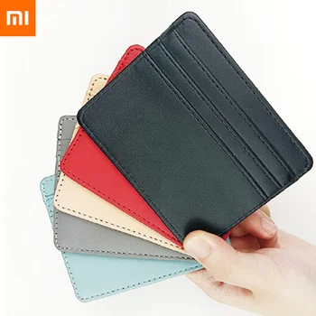 Xiaomi от изкуствена кожа, притежателят на сертификата за самоличност, кутия за банкови кредитни карти, многослоен тънък калъф за карти, портфейл за жени, мъже, корица за визитни картички