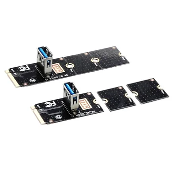 2 елемента NGFF M. 2 ДО USB3.0 PCI Express Конвертор Адаптер видео карта Удължител M2 до PCI-E PCIe Прехвърляне Майнинг Стойка