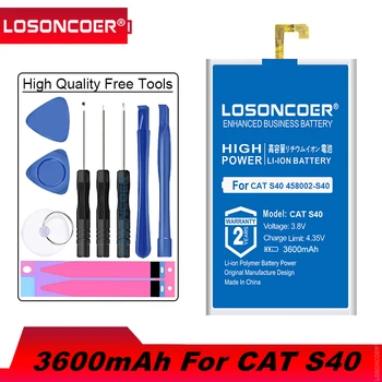 LOSONCOER 3600 mah За батерията, Caterpillar CAT S40 458002-S40