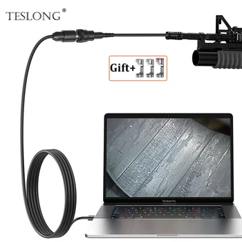 Камера-бороскоп за пушка Teslong NTG100, 0,2-инчов цифров ловен прицел за почистване с led подсветка е подходящ за .20 калибър и повече