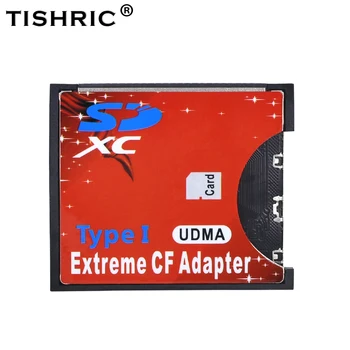 TISHRIC WiFi SD-Карта CF SDHC, SDXC и MMC Адаптер За Стандартна карта Compact Flash Type I Конвертор Карта UDMA Card Reader За Камерата