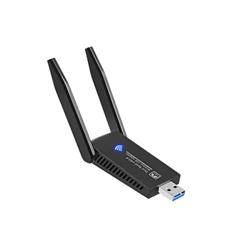 Безжична мрежова карта Wi-Fi USB 3.0 1300 м адаптер AC1300 с антена за преносими КОМПЮТРИ и мини-ключ