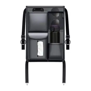 Държач за чанта за съхранение в колата, органайзер за автомобилни седалки, автомобилни органайзер голям капацитет, с множество джобове за съхранение на задната седалка
