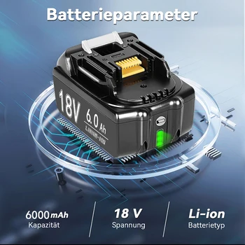 Литиево-йонна акумулаторна Makita, сменяеми батерии за инструмента 18, 6000 mah, BL1860, BL1830, BL1850, BL1860B