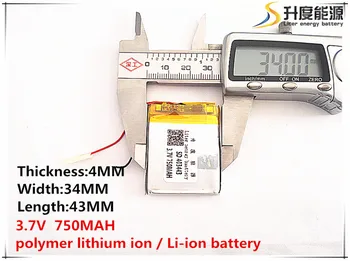 5шт [SD] 3,7 В, 750 mah, [403443] Полимерна литиево-йонна батерия за играчки, POWER BANK, GPS, mp3, mp4, мобилен телефон, динамика