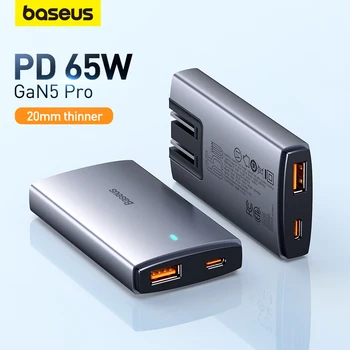 Зарядно Устройство Baseus 65W GaN5 Бързо Зареждане 4,0 3,0 Type C PD USB Зарядно Устройство за Преносим Пътно Зарядно Устройство за Бързо Зареждане За Лаптоп iPhone 14 13