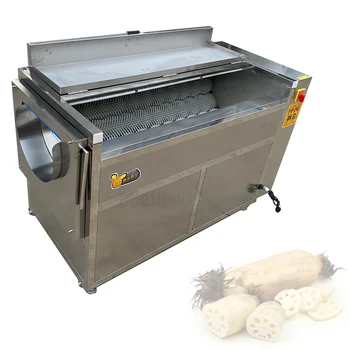 Машина за почистване на картофи Търговски напълно автоматично почистване на сладки картофи, ряпа, корен от лотос, джинджифил, таро, многофункционална електрическа четка