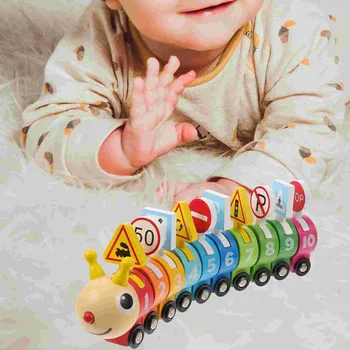 Детски играчки за ранното развитие, мини-влак, наклоняющийся инструмент, wooden дете