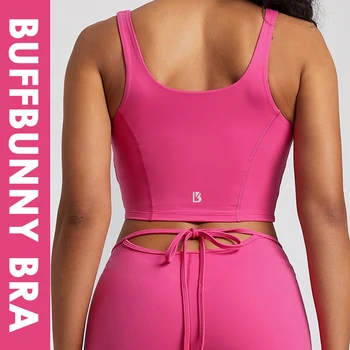 Сутиен Buffbunny, женски спортен топ за фитнес, спортни облекла за йога, меки върхове за тренировки във фитнеса, дышащее бельо за бягане в спортното зала с бъни-заек
