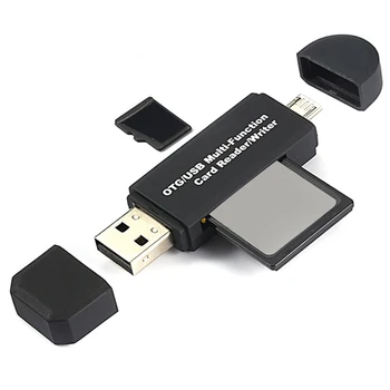 50 бр./лот 2 в 1 USB устройство за четене на карти памет Micro USB OTG USB 2.0 SD Micro SD TF-устройство за четене на карти памет за Android, tablet PC