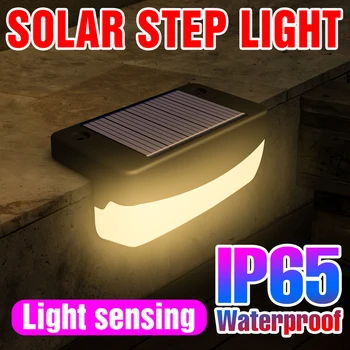 Led рефлектор на слънчева светлина Външни градински фенери Украса за стълби Водоустойчива IP65 светочувствительные улично осветление на степени на задните дворове.