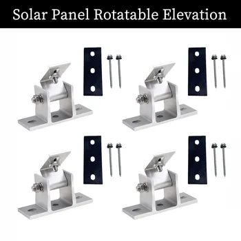 4 бр. слънчеви панели, с превръщането возвышением с ъглова група за закрепване на покрива Фотоэлектрическая стълбовете за слънчева батерия